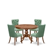East West Furniture Ferris 5-Piece Dining Room Set in Walnut Finish
