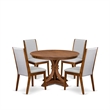 East West Furniture Ferris 5-Piece Kitchen Dining Set in Walnut Finish