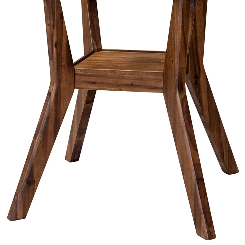 East West Furniture Ferris 7-Piece Modern Dining Table Set in Walnut Finish