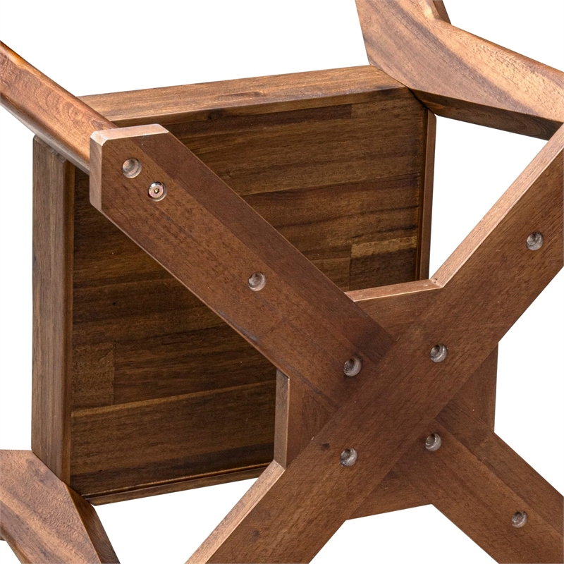 East West Furniture Ferris 7-Piece Modern Dining Table Set in Walnut Finish