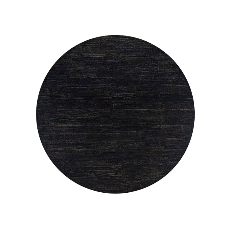 East West Furniture Ferris Mid Century Dining Table in Black Finish