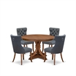 East West Furniture Ferris 5-Piece Dining Room Set in Walnut Finish