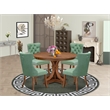 East West Furniture Ferris 5-Piece Dining Room Set in Walnut Finish