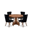 East West Furniture Ferris 5-Piece Kitchen Dining Set in Walnut Finish