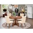 East West Furniture Ferris 5-Piece Modern Dining Set in Walnut Finish