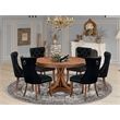 East West Furniture Ferris 7-Piece Modern Dining Table Set in Walnut Finish