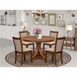 East West Furniture Ferris 5-Piece Modern Dining Set in Walnut Finish