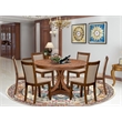 East West Furniture Ferris 7-Piece Modern Dining Table Set in Walnut Finish
