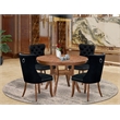 East West Furniture Ferris 5-Piece Dining Table Set in Walnut Finish
