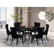 East West Furniture Ferris 7 Piece Round Dining Set in Black Finish