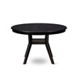 East West Furniture Ferris 7 Piece Round Dining Table Set in Black Finish
