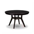 East West Furniture Ferris 7 Piece Round Dining Table Set in Black Finish
