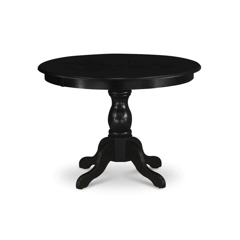East West Furniture Hartland 5-Piece Kitchen Dining Set in Black Finish