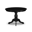 East West Furniture Hartland 5-Piece Kitchen Dining Set in Black Finish