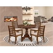 East West Furniture Hartland 5 Piece A Modern Dining Table Set in Walnut Finish