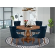 East West Furniture Irving 5-Piece Dining Room Set in Walnut Finish