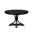 East West Furniture Ferris 7 Piece Round Kitchen Table Set in Black Finish
