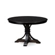 East West Furniture Ferris 7 Piece Round Kitchen Table Set in Black Finish