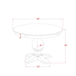 East West Furniture Ferris Wooden Dining Table in Black Finish
