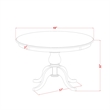 East West Furniture Ferris Kitchen Dining Table in Black Finish