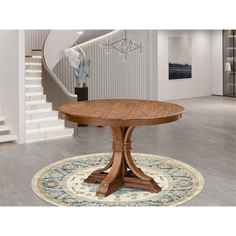 East West Furniture Ferris Wooden Kitchen Table in Walnut Finish