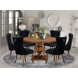 East West Furniture Irving 7-Piece Kitchen Dining Set in Walnut Finish