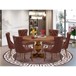 East West Furniture Irving 7-Piece Kitchen Table Set in Walnut Finish