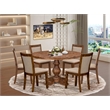 East West Furniture Irving 7-Piece Modern Dining Table Set in Walnut Finish