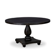 East West Furniture Irving 5 Piece Round Dining Room Set in Black Finish