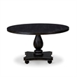 East West Furniture Irving 5 Piece Round Dining Room Set in Black Finish