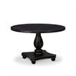 East West Furniture Irving 7-Piece Mid-Century Dining Set in Black Finish
