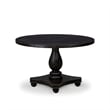 East West Furniture Irving 7-Piece Mid-Century Dining Set in Black Finish