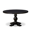 East West Furniture Irving 5-Piece Dining Table Set in Black Finish