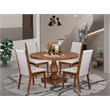 East West Furniture Irving 5-Piece Modern Dining Set in Walnut Finish