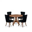 East West Furniture Irving 5-Piece Dining Room Set in Walnut Finish