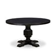 East West Furniture Irving 5 Piece Round Dining Table Set in Black Finish