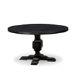 East West Furniture Irving 7 Piece Round Dining Room Set in Black Finish