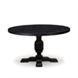 East West Furniture Irving 7 Piece Round Dining Room Set in Black Finish