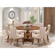 East West Furniture Irving 7-Piece Modern Dining Table Set in Walnut Finish