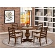 East West Furniture Irving 5 Piece A Dining Room Table Set in Walnut Finish