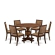 East West Furniture Irving 7 Piece A Dining Room Set in Walnut Finish