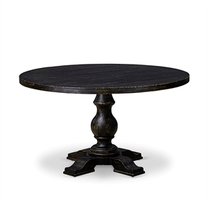East West Furniture Irving Modern Dining Table in Black Finish