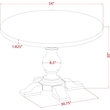 East West Furniture Irving Modern Dining Table in Black Finish