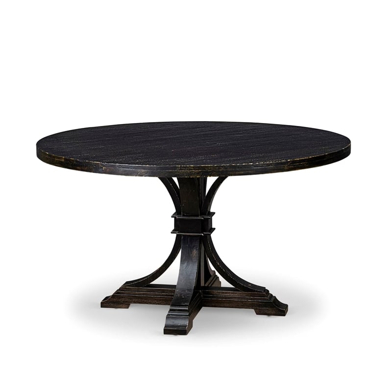 East West Furniture Irving Dining Room Table in Black Finish