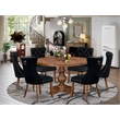 East West Furniture Irving 7-Piece Kitchen Table Set in Walnut Finish