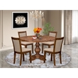 East West Furniture Irving 5-Piece Kitchen Dining Set in Walnut Finish