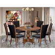 East West Furniture Irving 7 Piece Round Dining Set in Walnut Finish