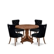 East West Furniture Irving 5-Piece Dining Table Set in Walnut Finish