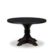 East West Furniture Irving 5 Piece Round Kitchen Table Set in Black Finish