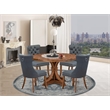 East West Furniture Irving 5-Piece Kitchen Dining Set in Walnut Finish